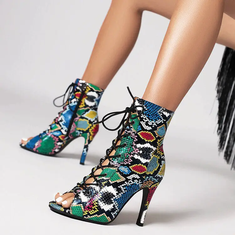 3.7 inches Women's Jazz Dance Shoes 11cm Heel Twisted buttocks 9.5cm Elegant Style Ankle Boots Sexy Stripper Stage Performance