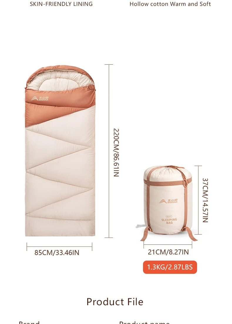 BISINNA Camping-Schlafsack, ultraleicht, für 4 Jahreszeiten, warmer Umschlag, Rucksackreisen, Baumwollschlafsack für Outdoor-Reisen, Wandern – Detail 8