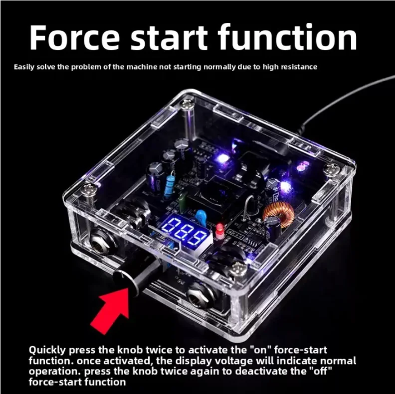 Transparent tattoo power supply High power 3A coil motor Tattoo pen Universal power regulator