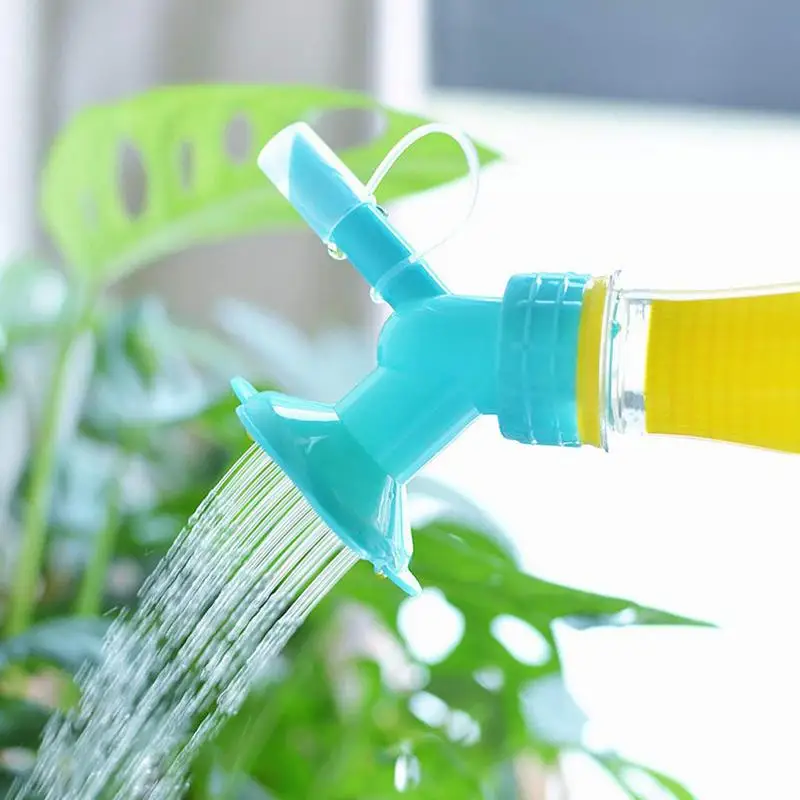 Watering Can Nozzle Dual Head Bottle Cap Water Bottle Spout Sprinkler For Watering Plants And Vegetables Home Garden Accessories