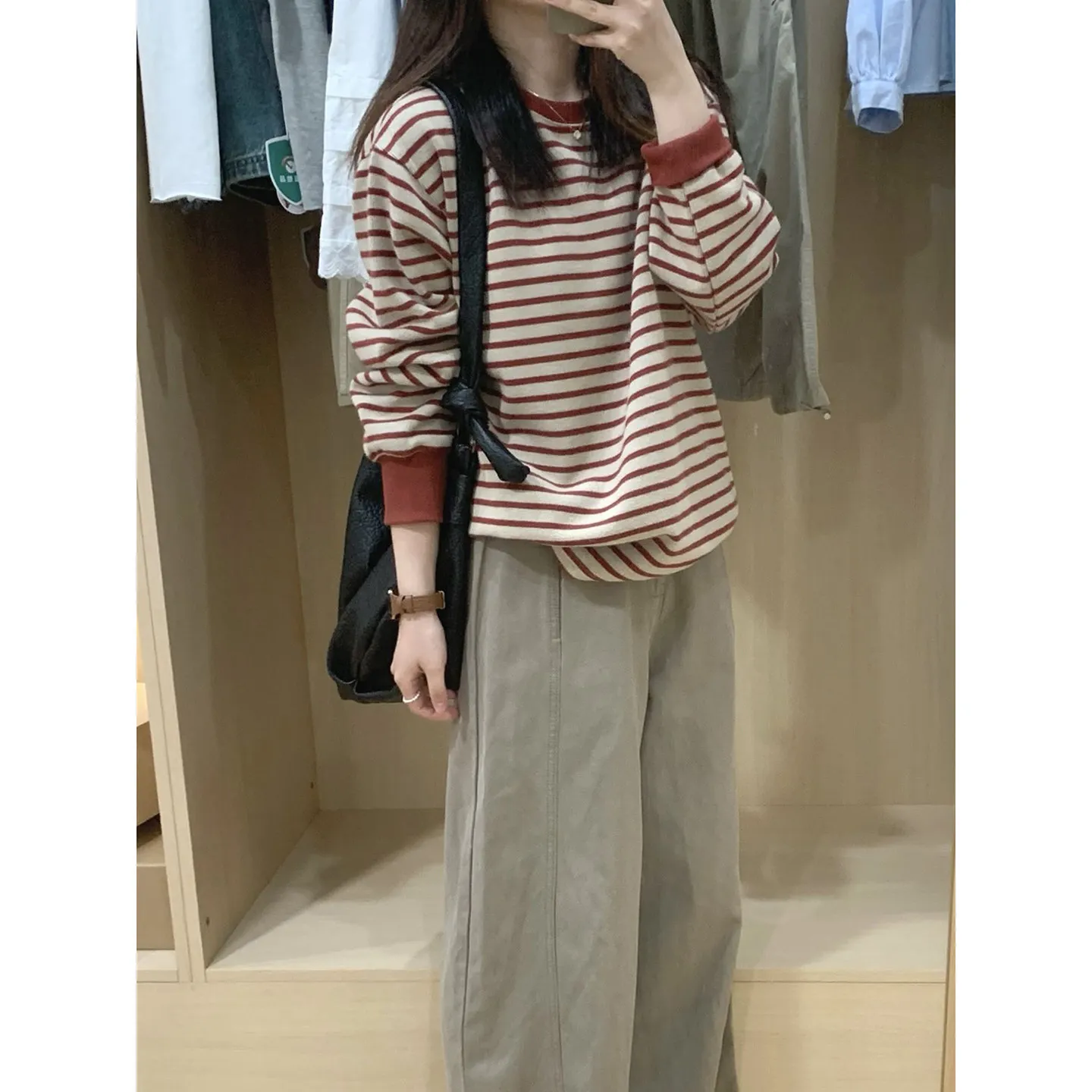 Copy _ cover ancient Hong Kong flavor striped sweater women's 2025 new early autumn Korea.jpg