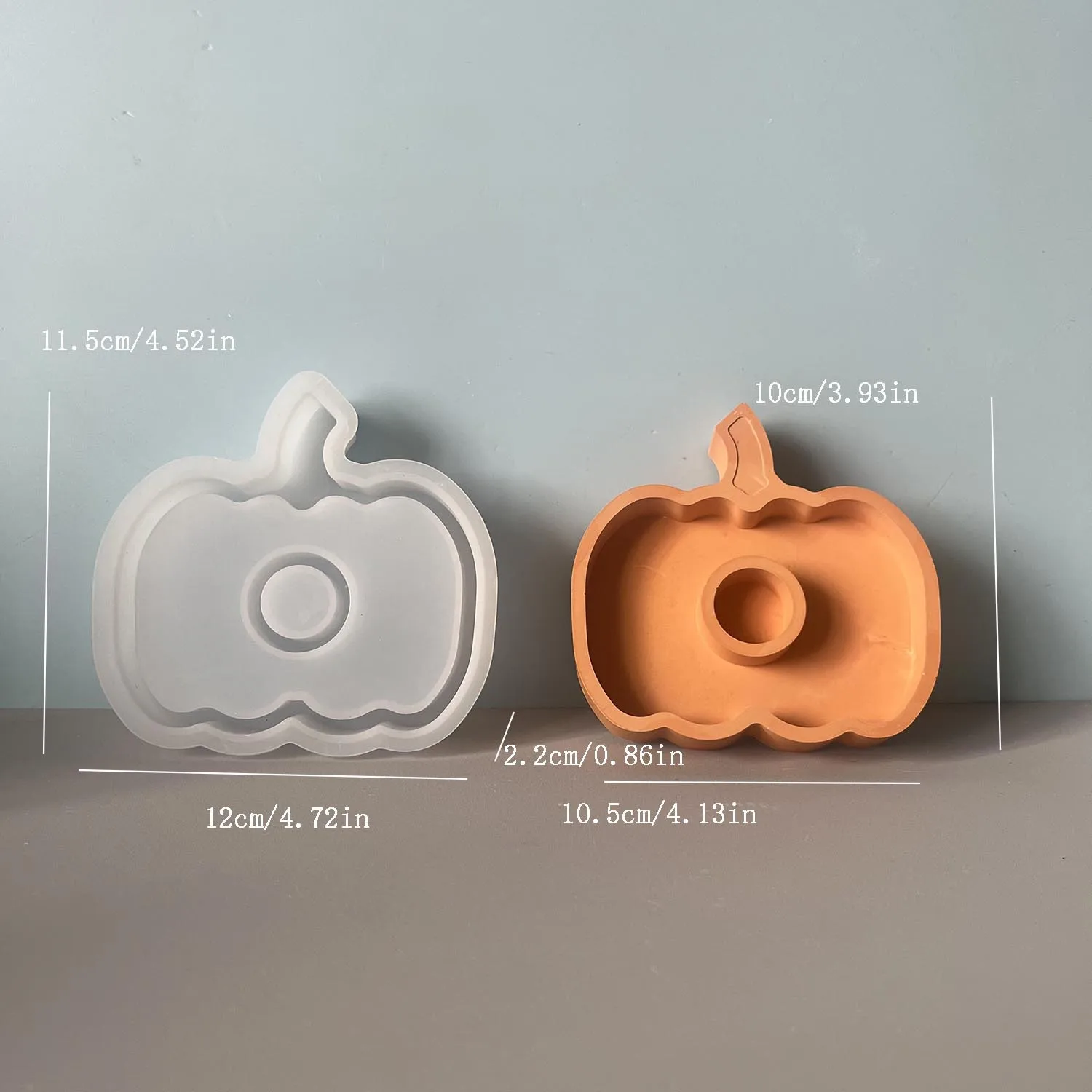 Pumpkin Candlestick Silicone Mold DIY Halloween Candlestick Bracket Gypsum Cement Mold Craft Jewelry UV Resin Making Tool