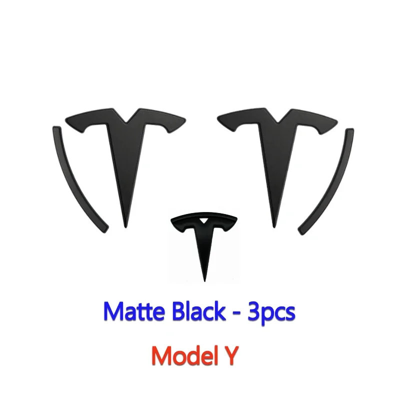 ABS Voor Tesla Model 3 Model Y Auto Overlay Sticker Motorkap Cover Embleem Stuurwiel Kofferbak Badge Gemodificeerde Decoratie