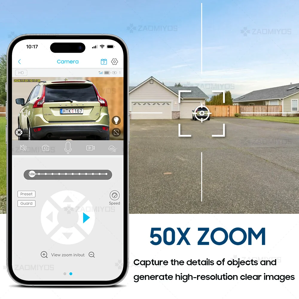 5MP Solar Camera 4G/Wifi Outdoor PIR Human Detection Wireless Surveillance IP Cameras 8W Solar Panel 15600mah Recharge Battery