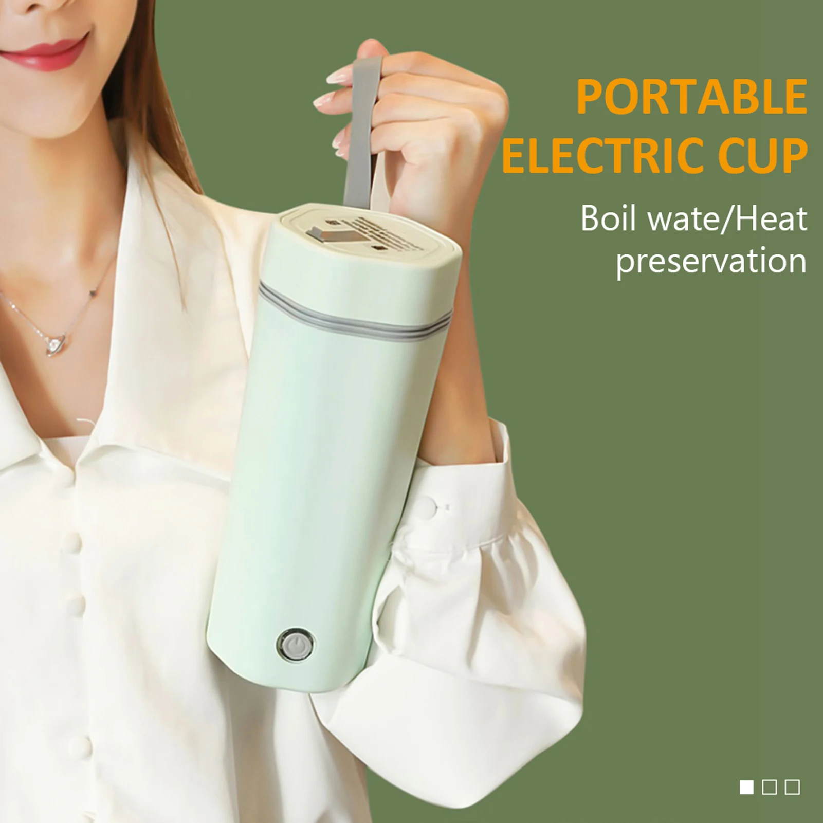 

Portable Electric Kettle for Boiling Water 350ML Travel Beaker Tea Kettle Hot Water Boiler Stainless Steel Automatic Shut Off