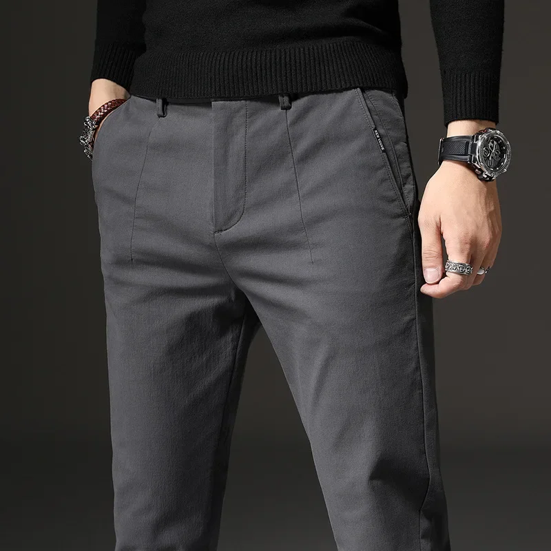 

MRMT 2024 Brand New Men's Casual Pants Men's Youth Korean Elastic Slim Pants Men's Casual Pants Pants