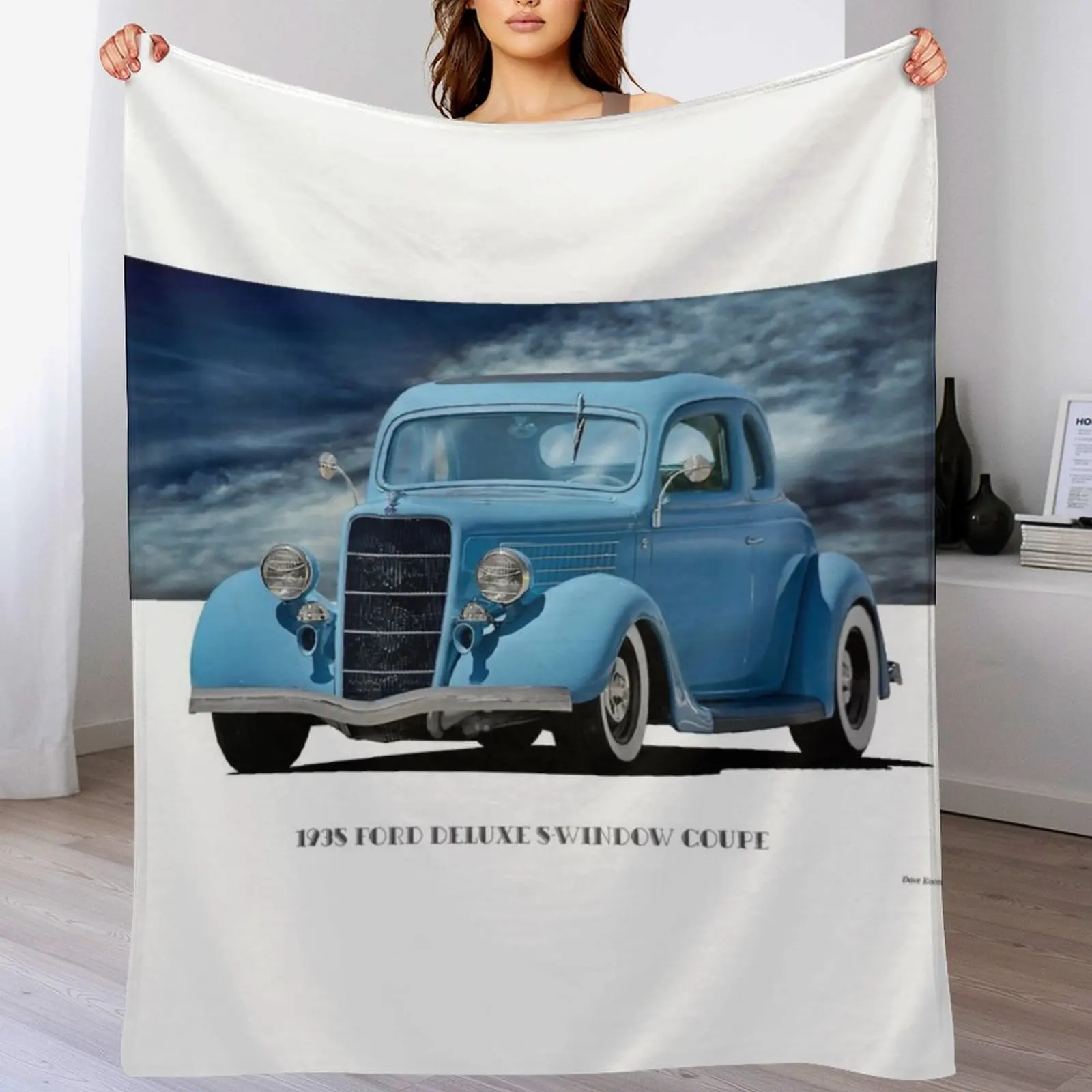 1935 Ford Deluxe Coupe Throw Blanket halloween Soft Plaid manga Polar Blankets