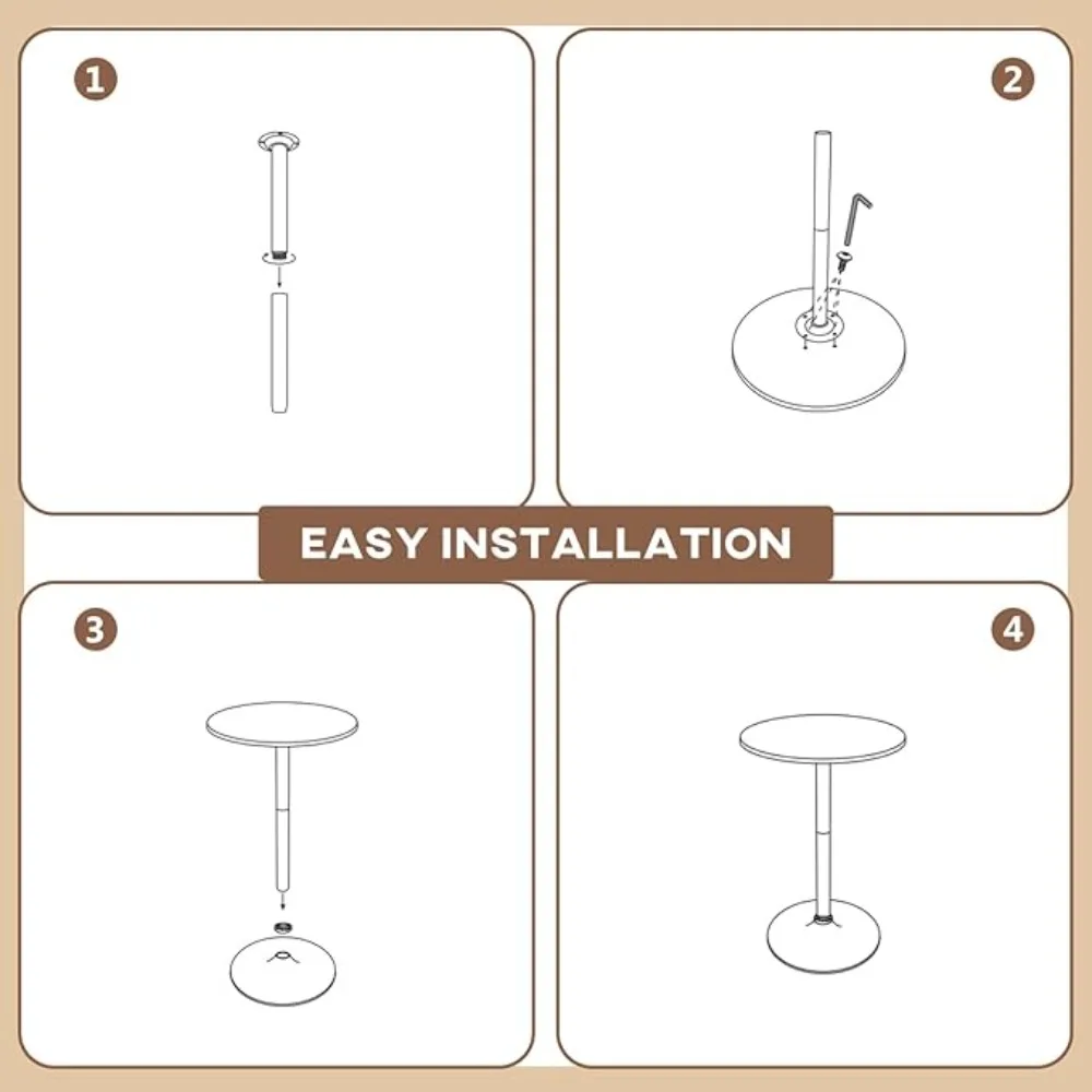 طاولة مستديرة 40 بوصة طاولة بار عالية الجودة، طاولة كوكتيل للمنزل والمطبخ والمطعم
