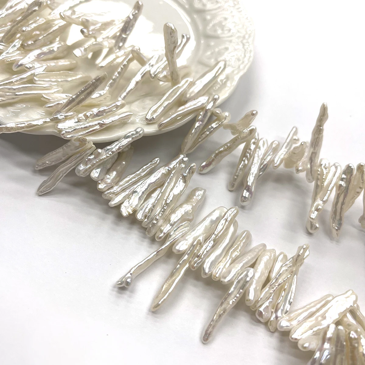 5x25-6x30mm Pipa-förmige Barocke Naturperlen, Premium Lose Perlen, Bastelkomponenten für Handgemachte Halsketten & Armbänder – Detail 12