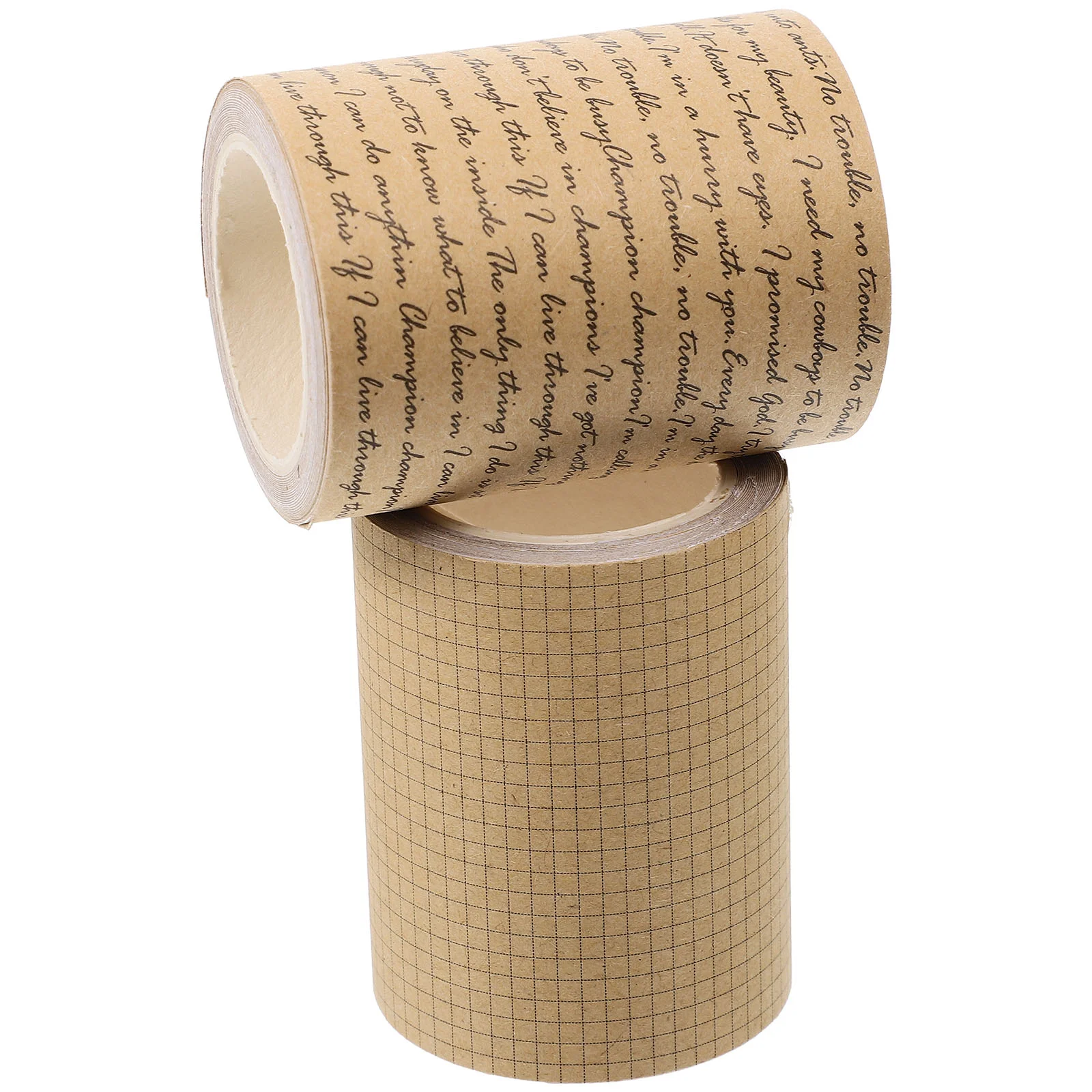 

2 Rolls Decorative Adhesive Tapes Planner Supplies Scrapbook Decorate Cute Kraft Paper Gold