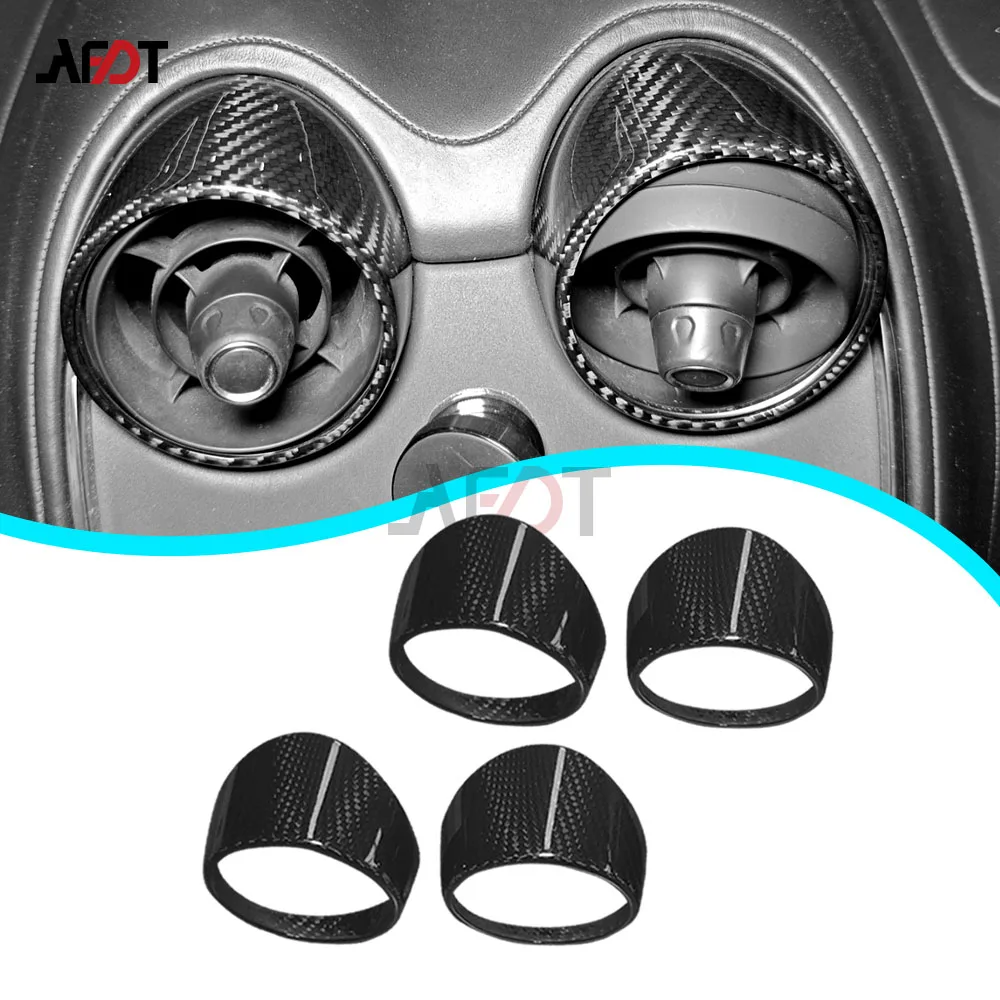 

AFDT для McLaren GT 2019-2023, 4 шт., настоящее углеродное волокно, внутренняя панель, воздуховыпускное отверстие, вентиляционная панель переменного тока, накладка на рамку