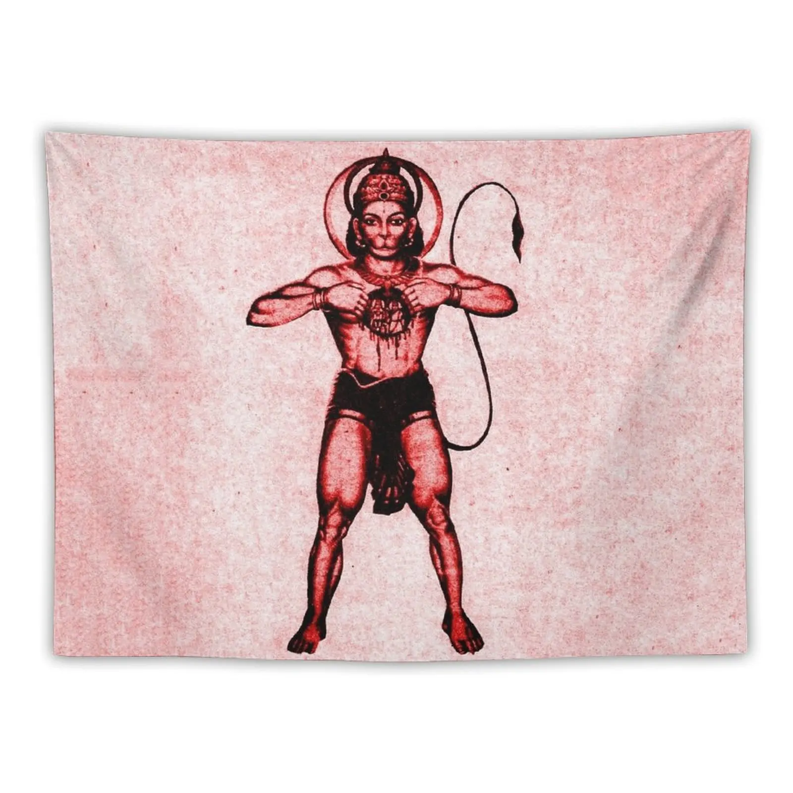 

Hindu - Hanuman 3 Tapestry Aesthetic Room Decors Home Decorations Custom Tapestry