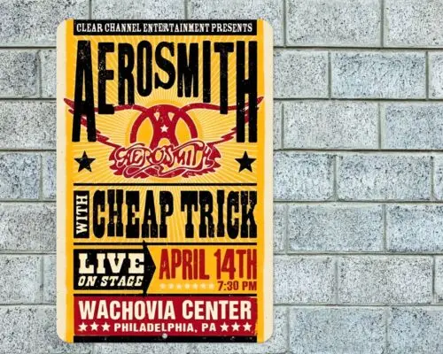 1p,Aerosmith Sign Aluminum Metal 8