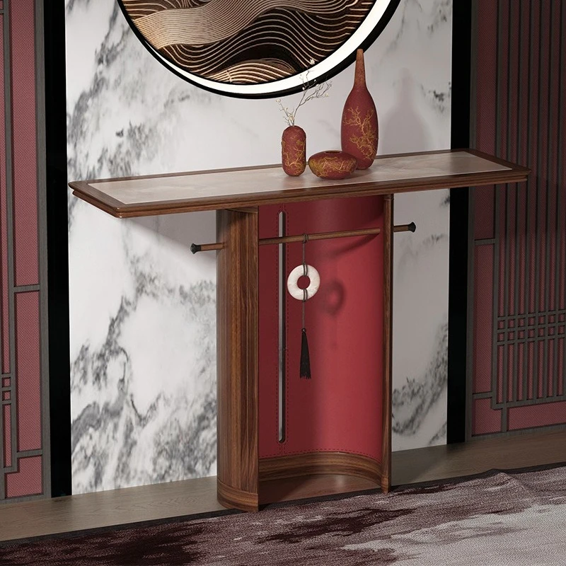 

New Chinese-style entrance cabinet, partition against the wall, strip case, entrance table, entrance platform