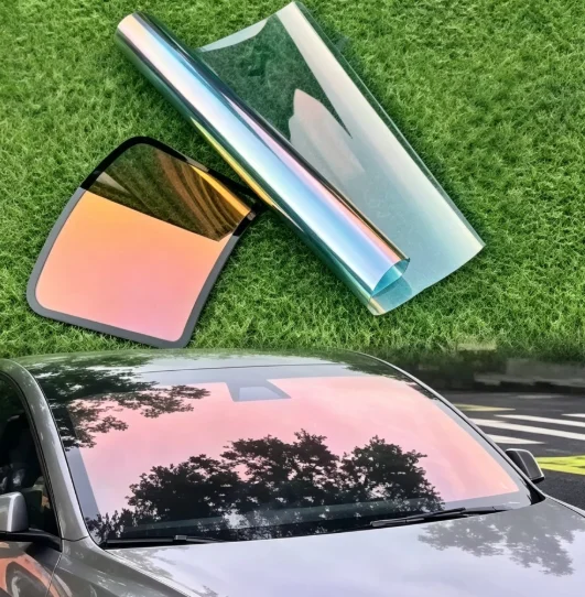 Color Shift Ghost Rose Chameleon Car Windshield Tint Iridescent Window Film Anti UV Decorative Solar Film