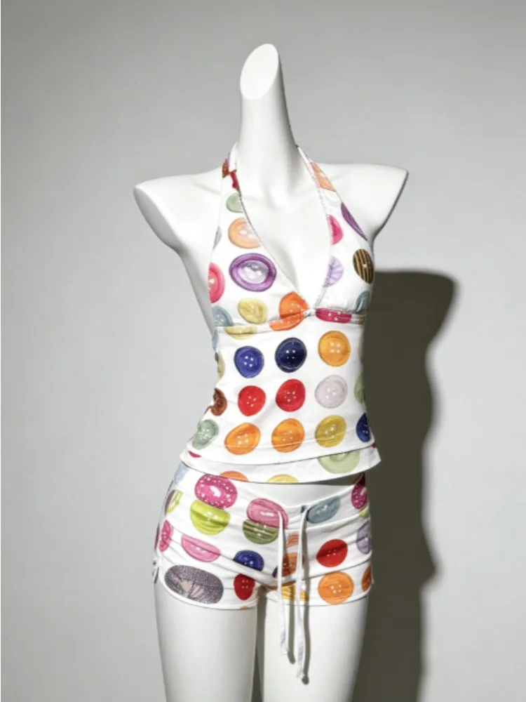 

2026 Sexy Sweet Women 3 Piece Bikini Set High Waisted Tummy Control Swimwear Soft Fabric Stylish Beachwear Summer Vacation New