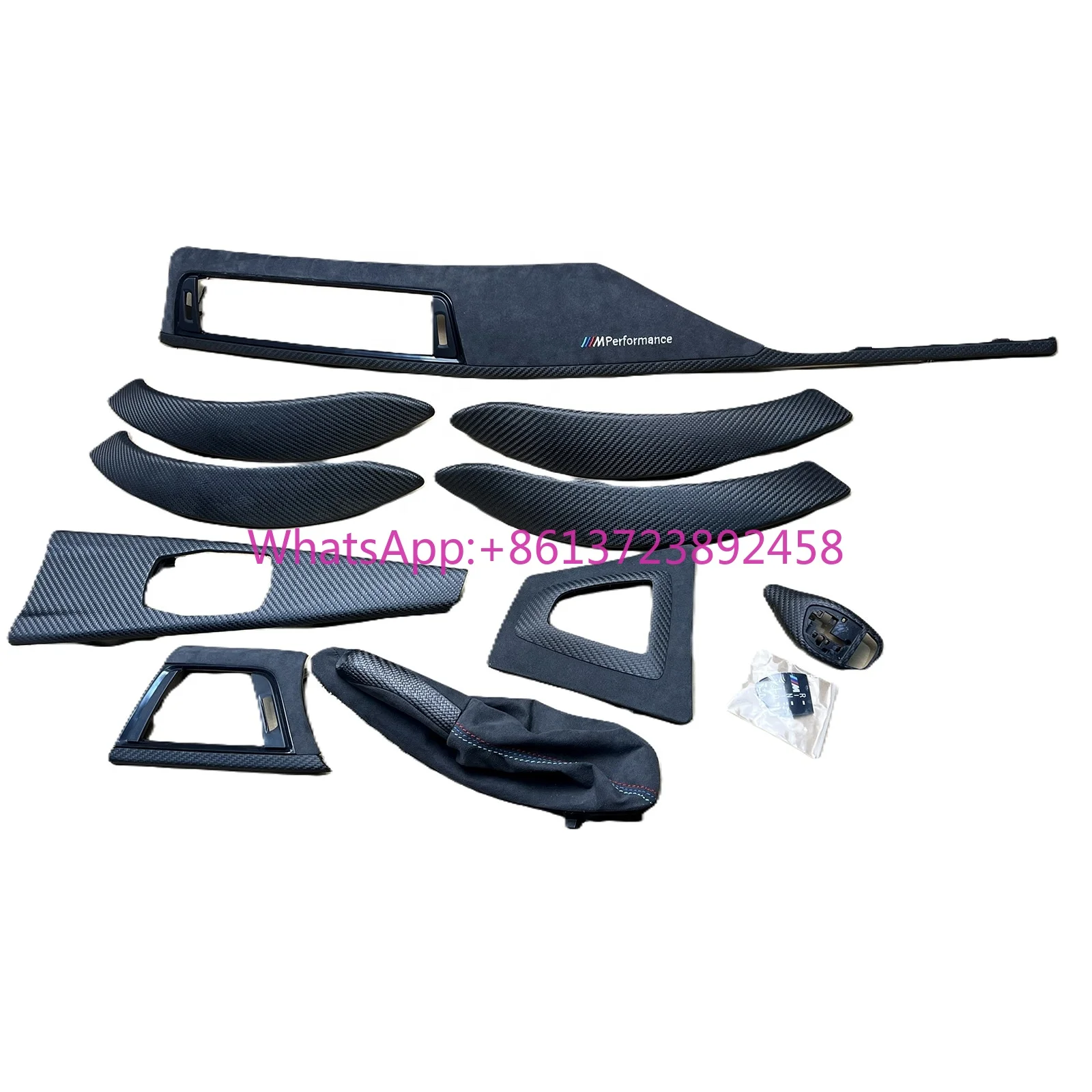 

Upgrade F30 F32 F34 F36 Alcantara M Performance Carbon Fiber Interior Dashboard Trim Cover for BMW 3/4 Series M3 M4 Interior