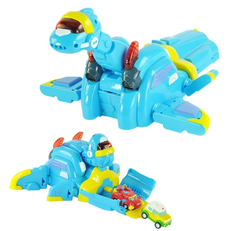 

New Hot Car Deformation Gogo Dino Action Map Release Base Rex / Ping / Tomo Children Transformation Dinosaur Toy Children Gift