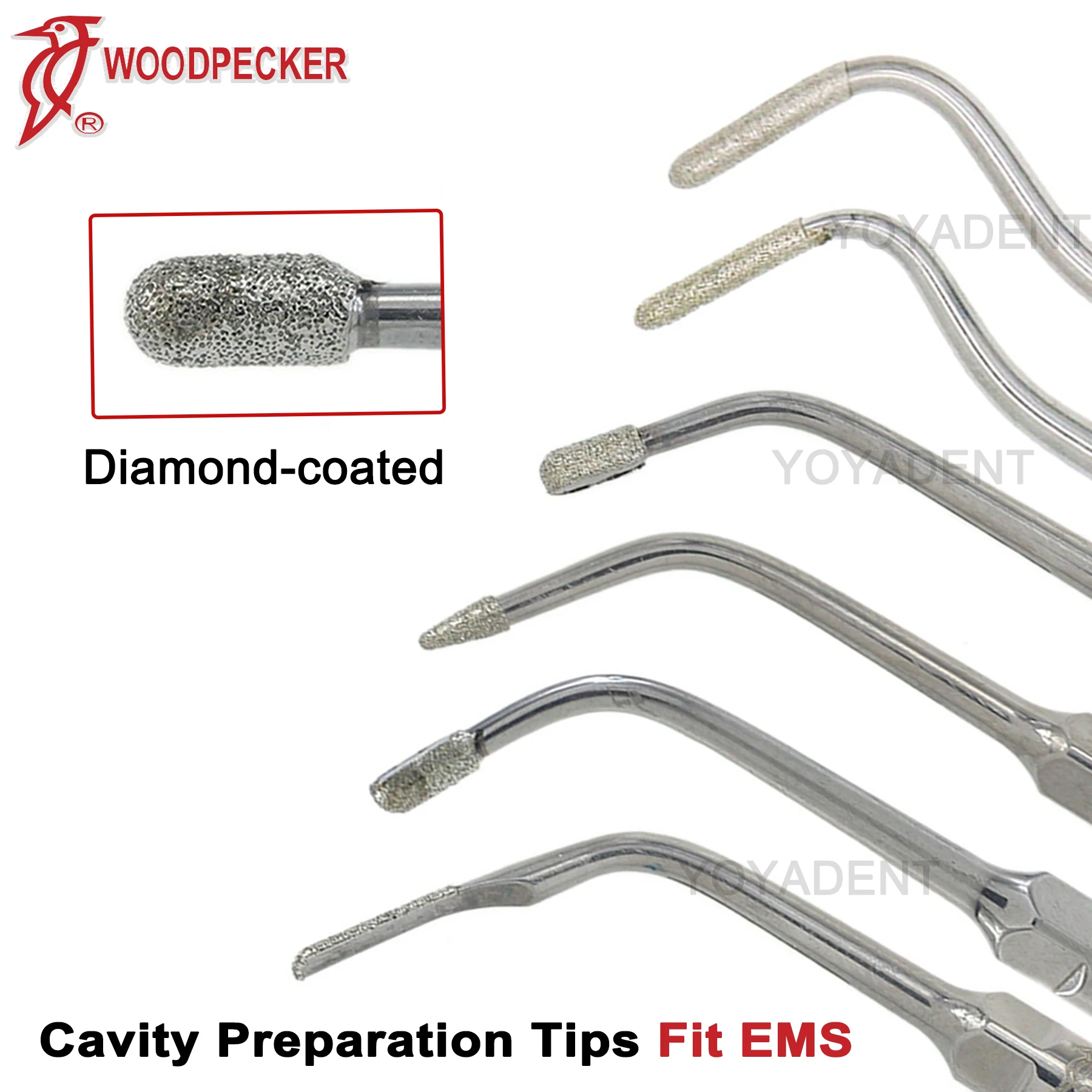 

Woodpecker DTE Dental Ultrasonic Scaler Tip Scaling Tips For Cavity/Shoulder Preparation Fit EMS UDS Scaler Handpiece