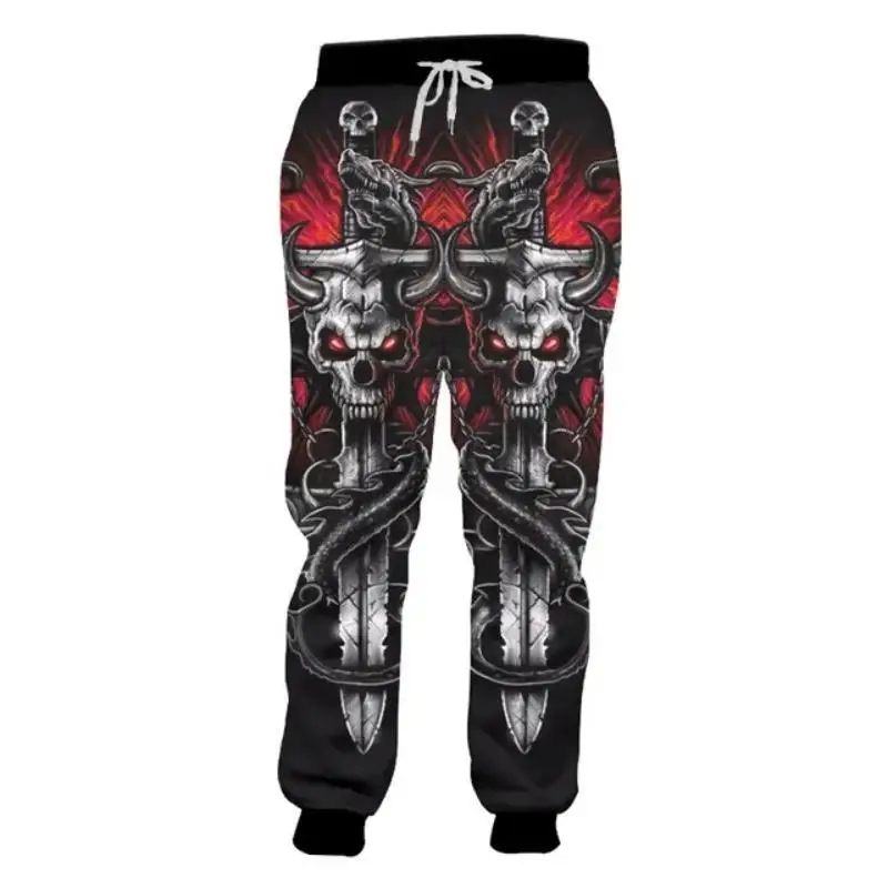 3d Print Long Men's Sweatpants Viking Tattoo Vintage Loose Camo Pants For Man Y2k Casual Joggers Streetwear Sports Gym Trousers