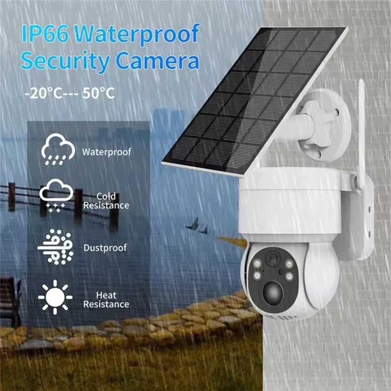 HD Low Power Solar Camera Two-way Voice Real-time Intercom Waterproof Outdoor Wireless Wifi Monitor Human PIR Motion Detection