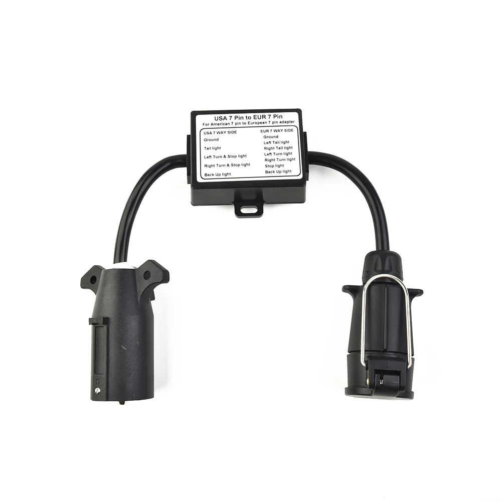 1pc Trailer Light Converter Replacement To EU 7-Way Blade Socket Accessories High Quality Practical  1pc Trailer
