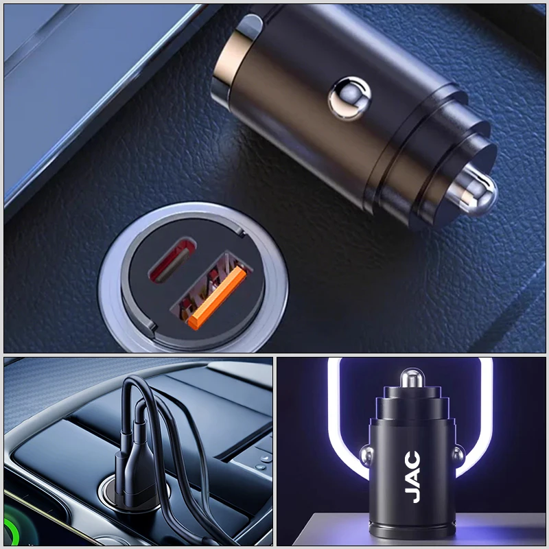 

Car Charger Fast Charging USB C Quick Charging Adapter For JAC Refine J3 J4 J7 JS3 JS4 KR1 S2 S3 S4 S5 S7 Vapour T8