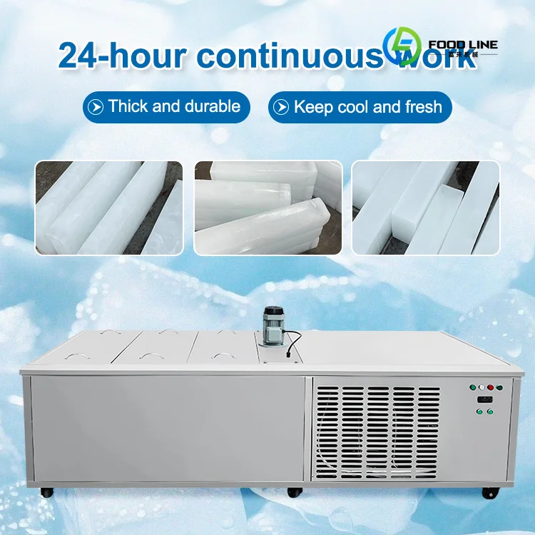 Factory Supply Stainless Steel 1T Ice Block Machine 3kg 56 Molds Ice Maker OEM Motor Easy to Operate Custom