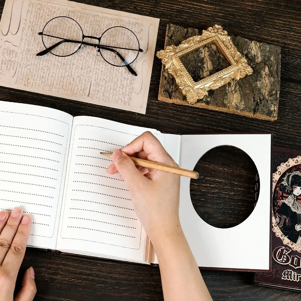 Gift Hand Ledger Gothic Notebook Vintage Stationery Diary Book Hardcover Retro Notepad Student