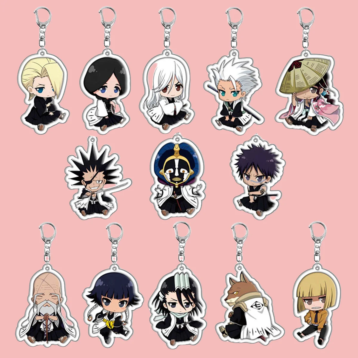 Anime Acrylic Keychain-Bleach Cute y2k Cartoon Character Pendant, Suitable for Bags and Keys,cosplay gifts Perfect Gift for Fans