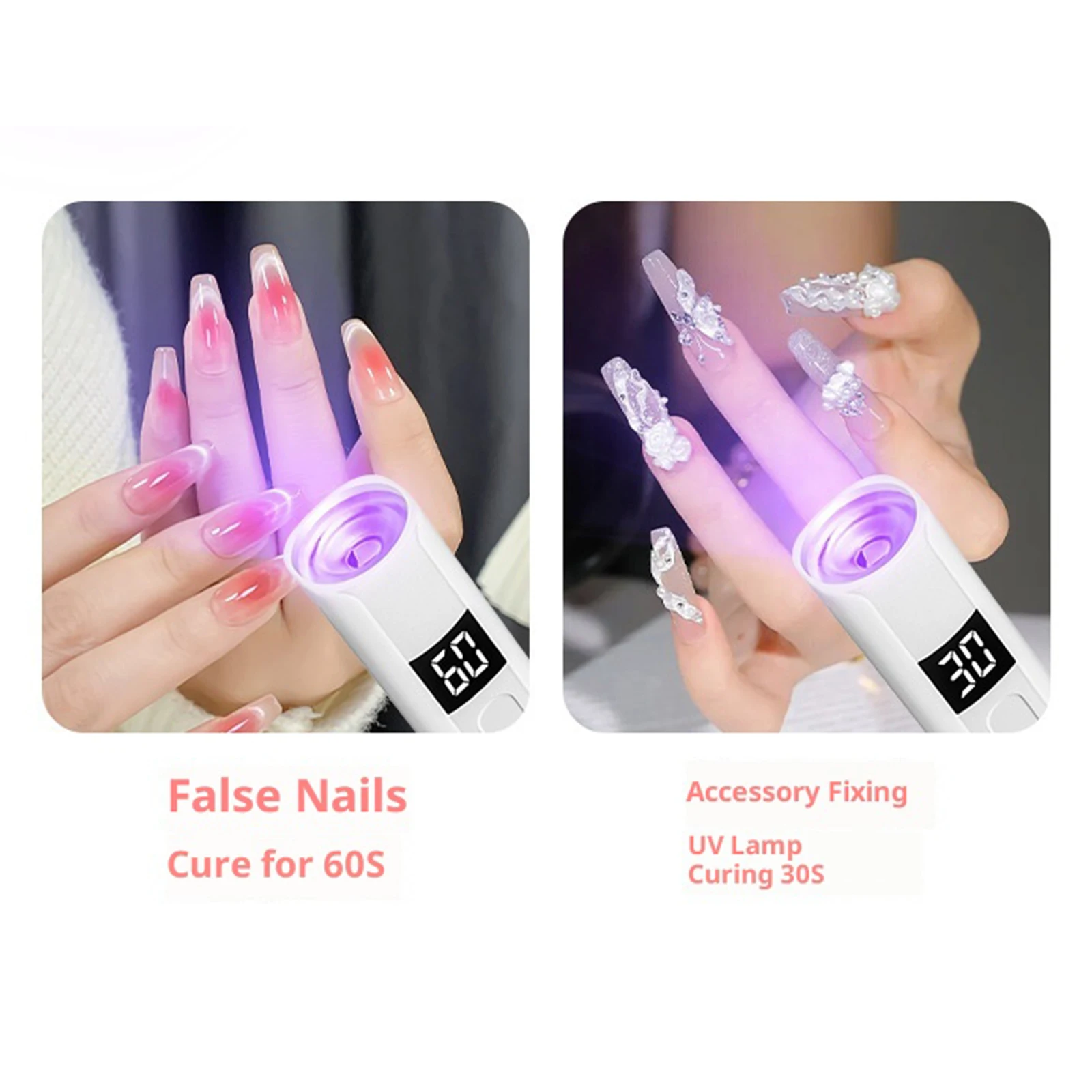 Cordless UV Nail Lamps with LCD Display LED Nail Flash Cure Lamp Fast Curing for Women Gel Polish Home DIY Salon Manicure view 5