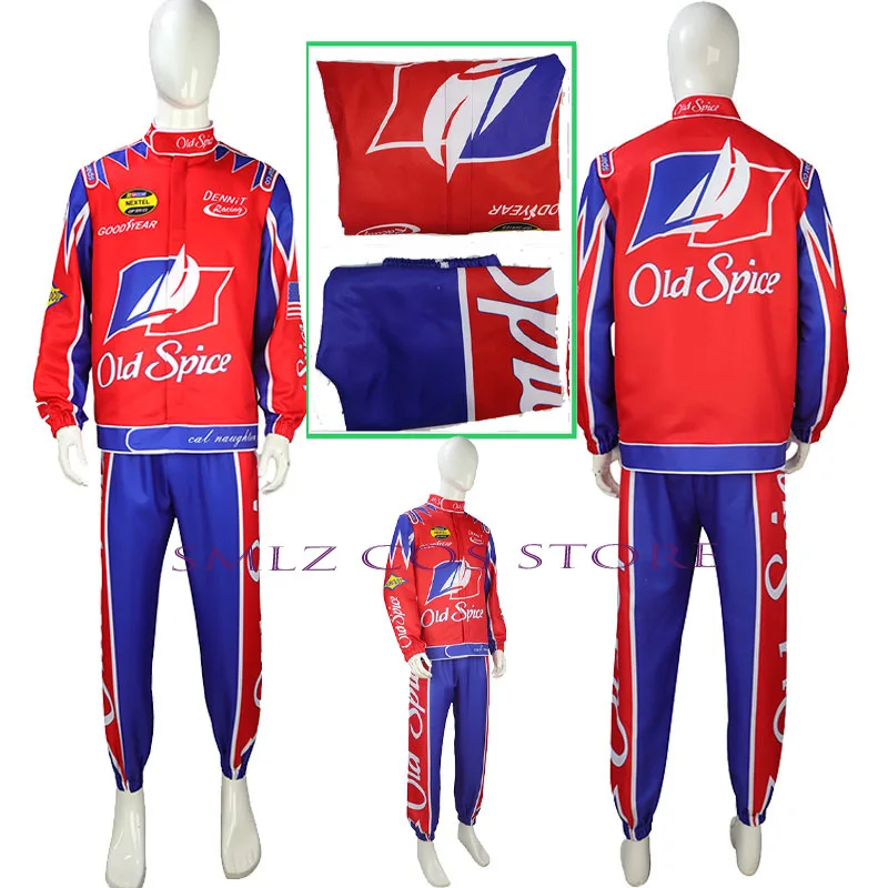 Anime Cosplay Ricky Bobby Cosplay Racing Uniform Color Top Pants Set Halloween Carnival Party Outfits for Men