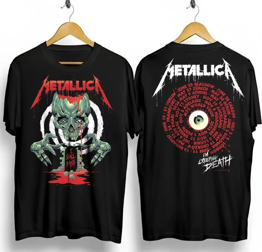 Metallica M72 World Tour 2026 Shirt Unisex Cotton Y2k Oversized Popular Men‘s Women's T-Shirt Tee High-Quality Tops Fans Gifts