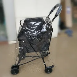 General Accessories Pet Cart Rain Cover Windproof And Dust Proof Four-wheel Dog Cart Cat Dog Special Poncho