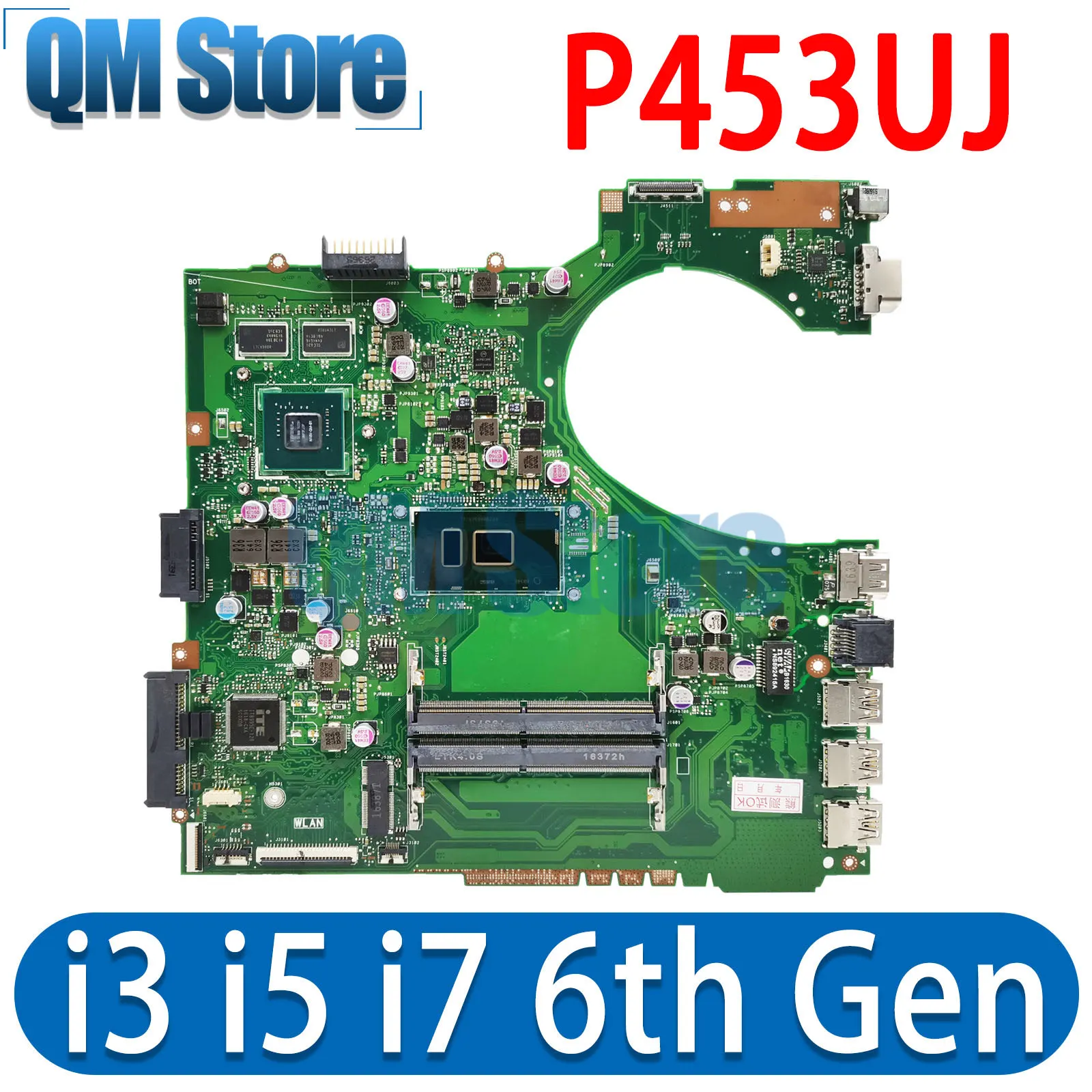 

P453UJ For ASUS Notebook Mainboard PRO453U PE453U PX453U P453UA P453U Laptop Motherboard CPU i3 i5 i7 GT920M/UMA MAIN BOARD