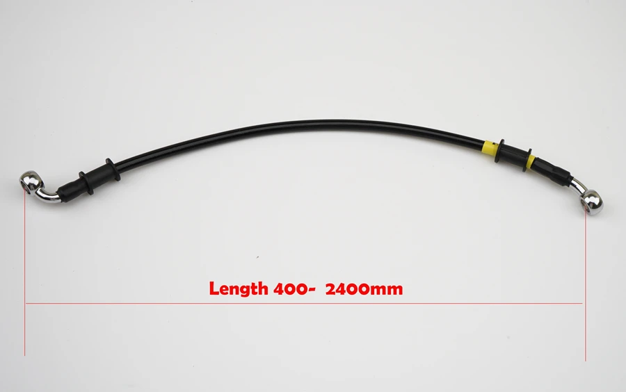 Braided Hose 400 - 2200mm Motorcycle Hydraulic Brake Line Cable 10mm Banjo for Suzuki Kawasaki Yamaha Pipe Line Braided oil hose