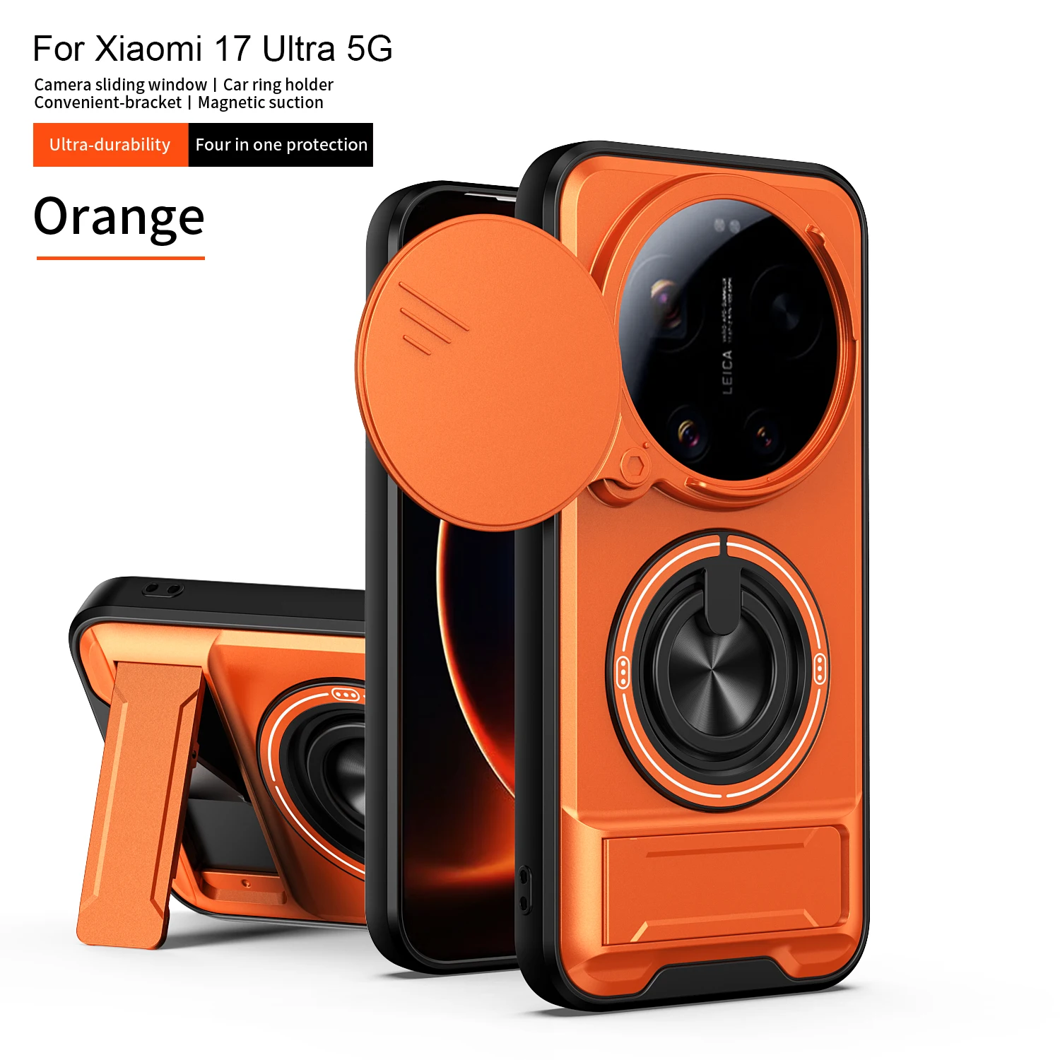 Etui na Xiaomi 17 Ultra, Pokrowiec na Xiaomi Mi 17 Ultra, Magnetyczny uchwyt składany Magsafe, Wojskowa…