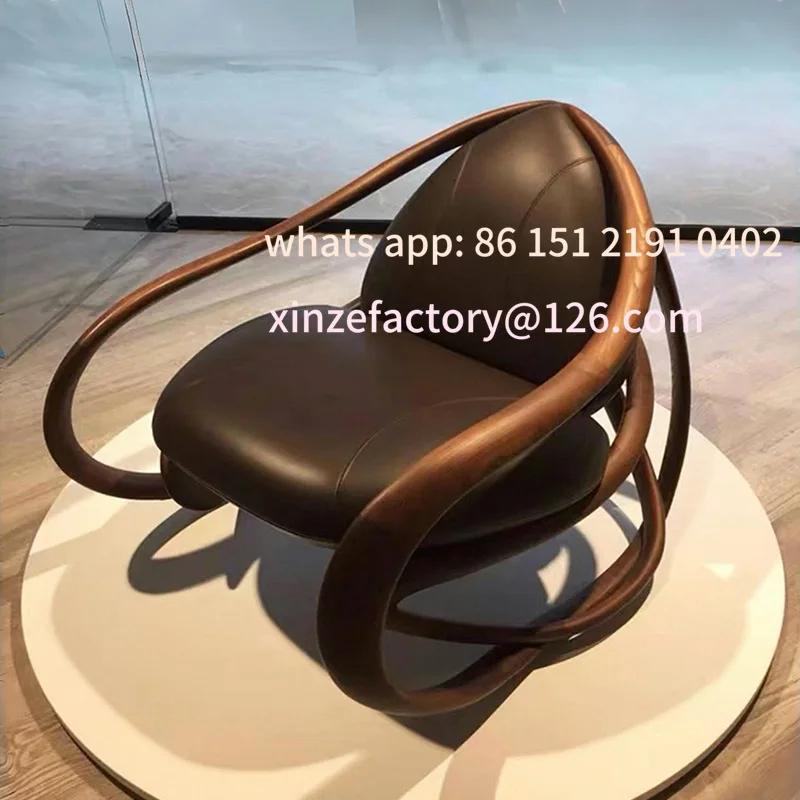 

Customizable sofa rocking chair Internet celebrity creative balcony recliner high-end living room walnut leisure rocking chair