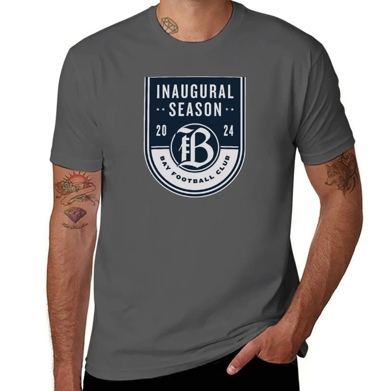 

Inaugural season 2024 - bay footbal club T-Shirt Fashion Print Casual Short Sleeve