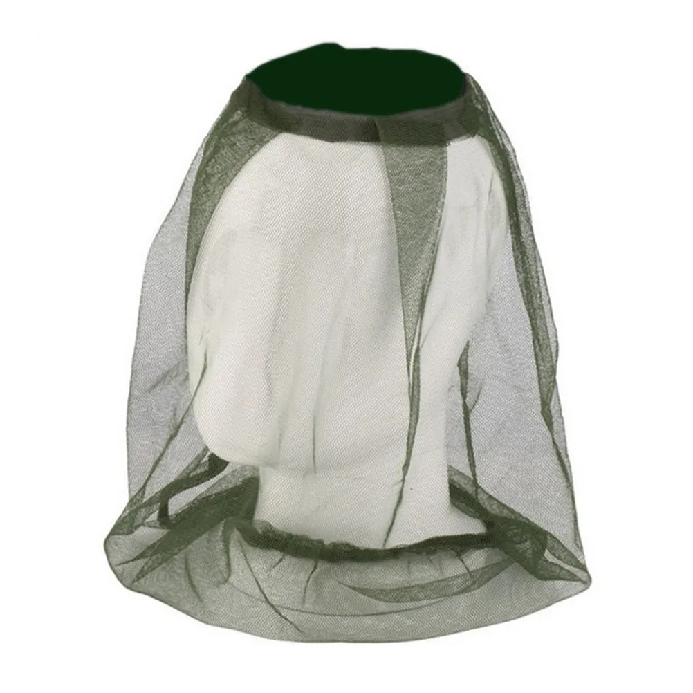 10Pcs Anti Bite Mosquito Head Net Elastic Neck Fine Mesh Protective Net Outdoor Hiking Fishing Camping Head Nect