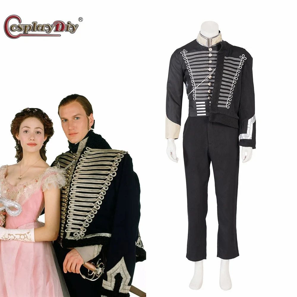 

Musical The Phantom of the Opera Cosplay Viscount Raoul de Chagny Costume Men's Black Suit Broadway Stage Medieval Outfit