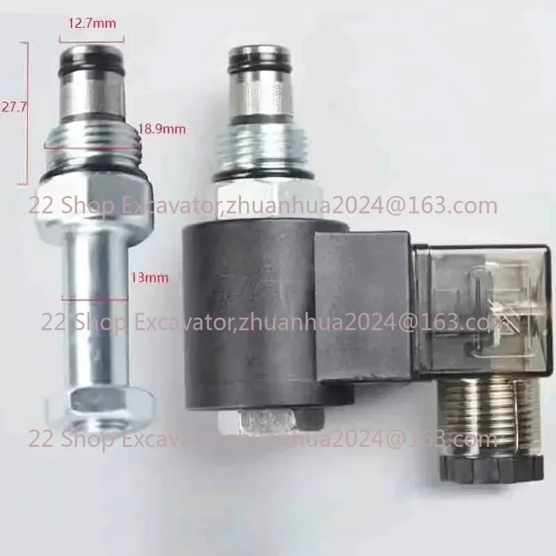 2 Position 2 Way Commutation Pressure Relief Hydraulic Threaded Cartridge Solenoid Valve DHF08-220 SV08-20 V2068 Oil Way Block