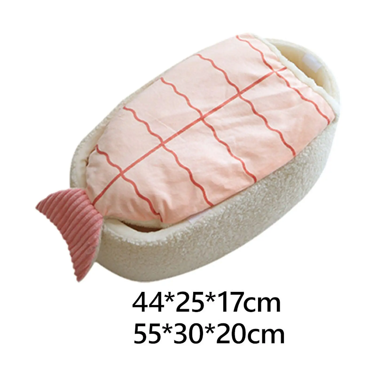 Sushi Shaped Cat Bed Cave Cartoon Soft Washable Kitten Bed Cat House for Puppy Small Cats and Breeds Indoor Cats Pet Supplies