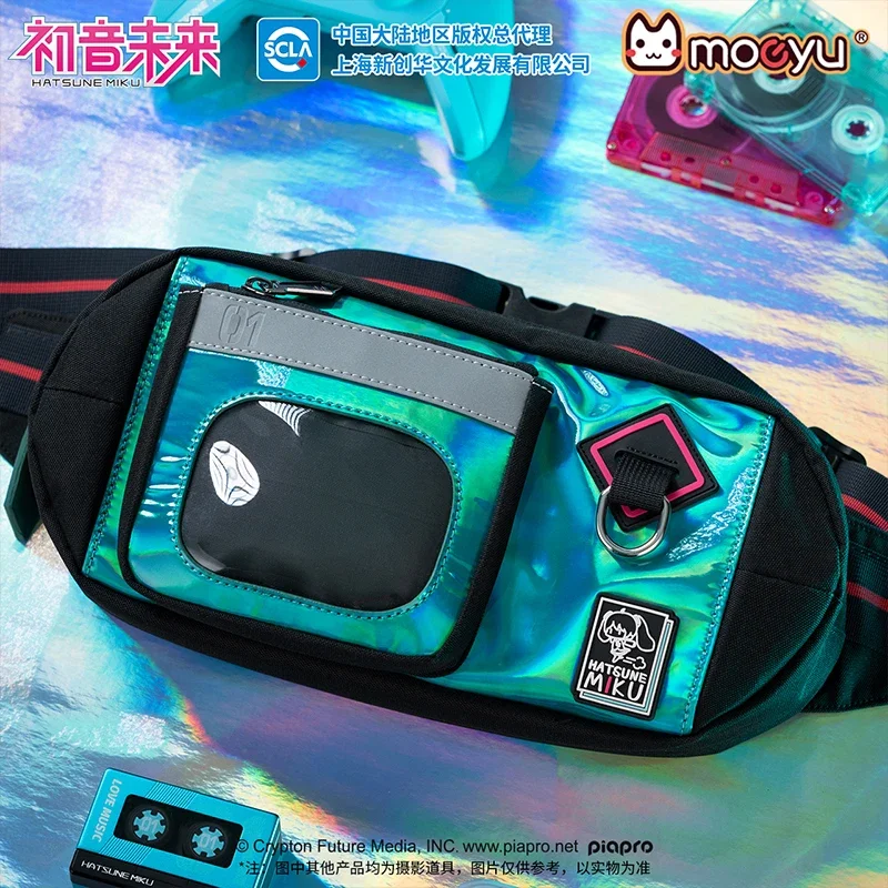 Cartoon Anime Hatsune Miku sports chest bag shoulder bag portable multi-functional fashion messenger bag running girl gift