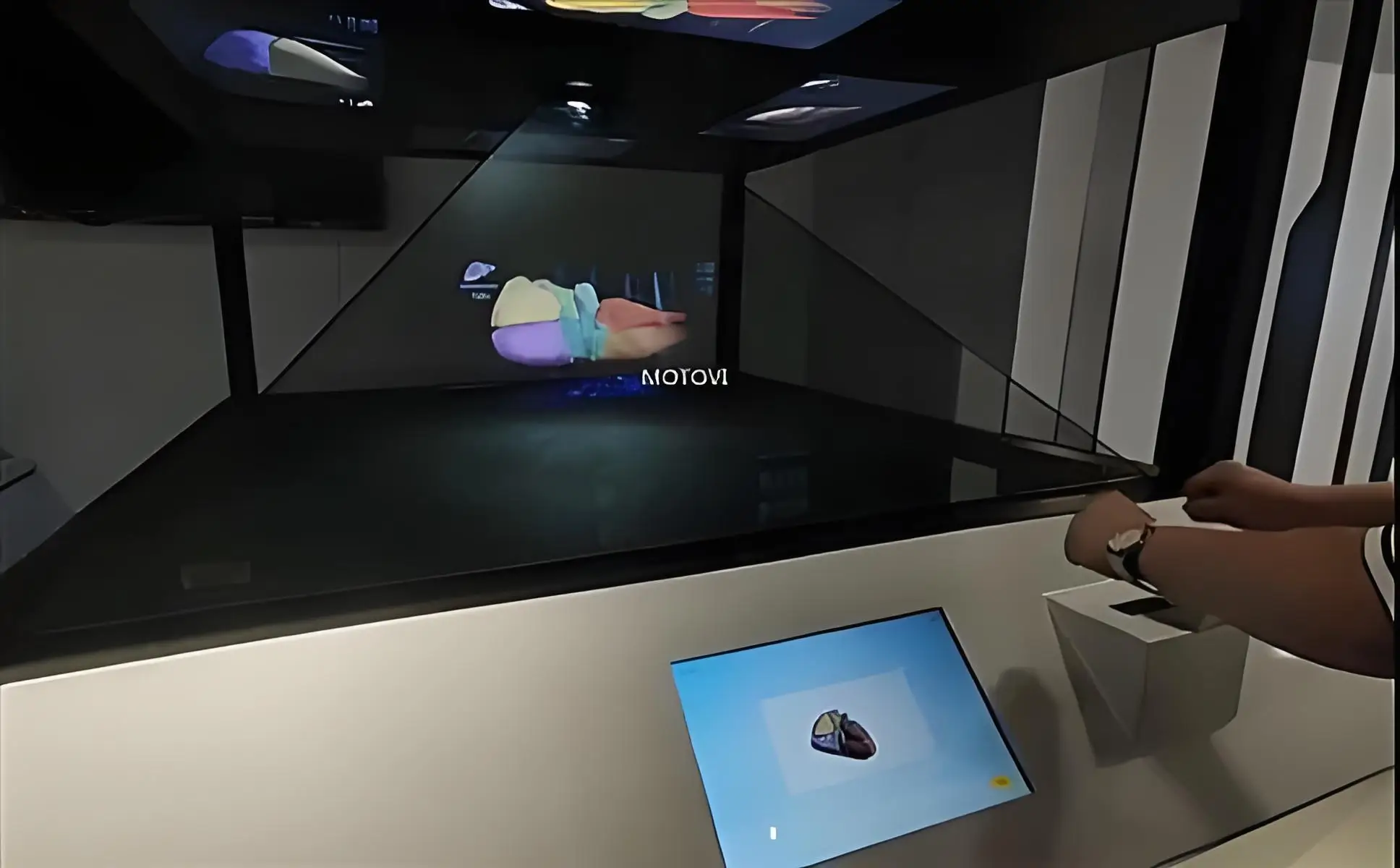 Walls Purchase Indoor Installation Led Holographic Invisible Transparent Screen Show Room Holographic Screen Ink view 4