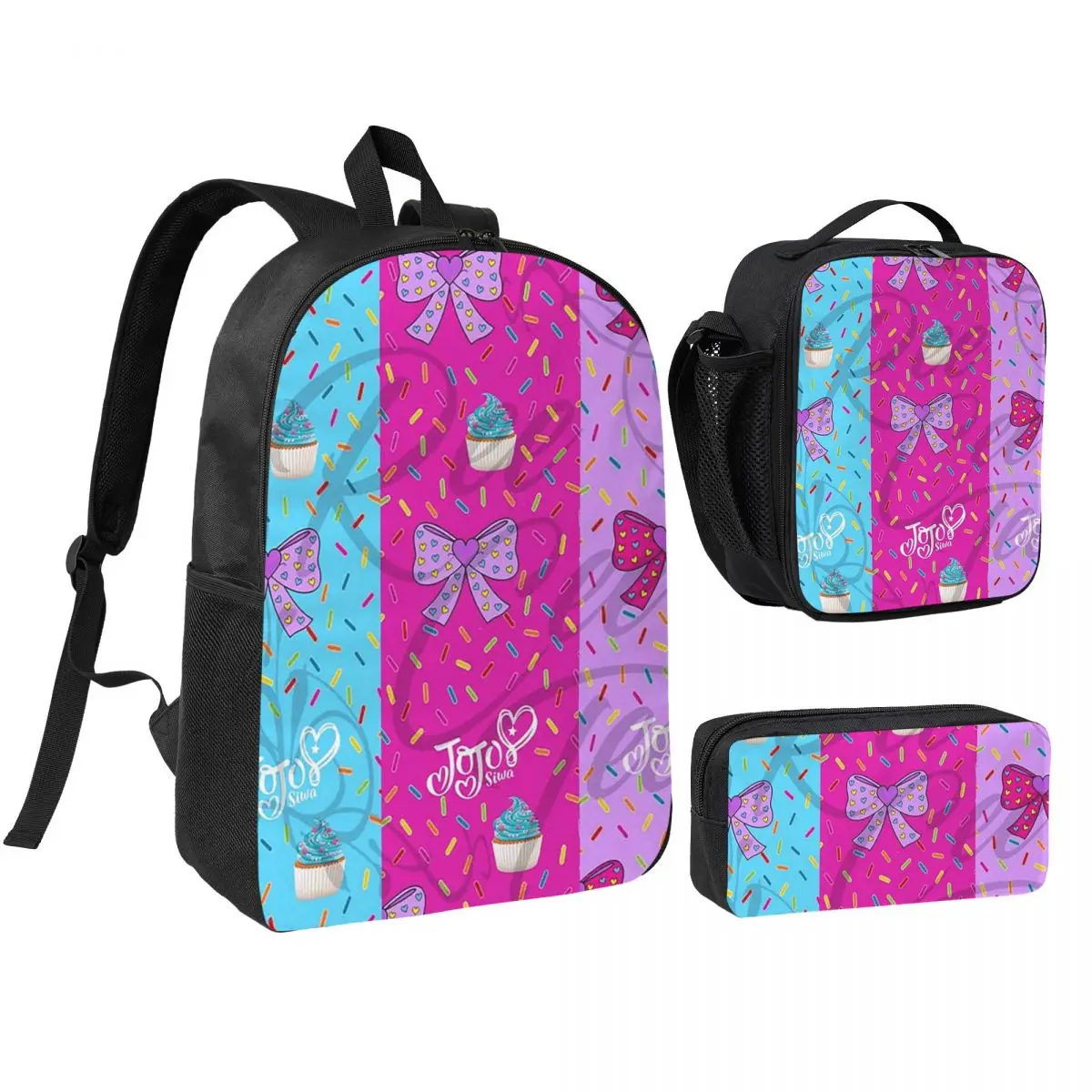 

JoJo Siwa Bootleg Singer Karma Album Backpack BookBag School Bag Laptop Shoulder Bags 3ps Insulated Lunch Bag Pencil Case