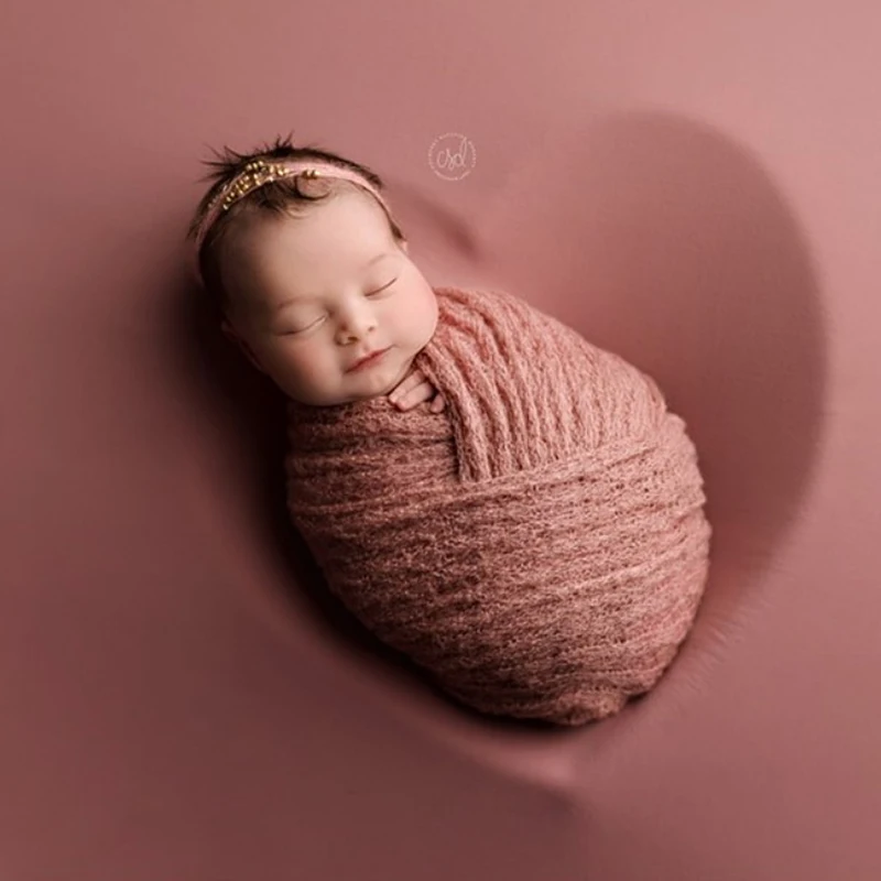 40*150cm Baby Wrap Newborn Photography Posing Swaddle Soft Infant Knitted Blanket Photo Props