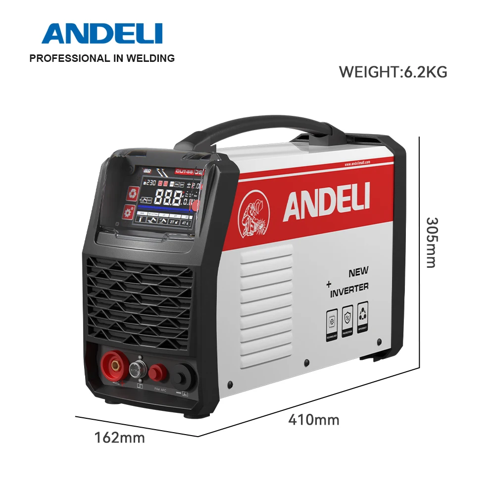 ANDELI CUT-550DS Plasma Cutting Machine Pilot Arc HF & NON-HF Plasma Cutter DC IGBT Inverter 110 220V Cut up to 20mm