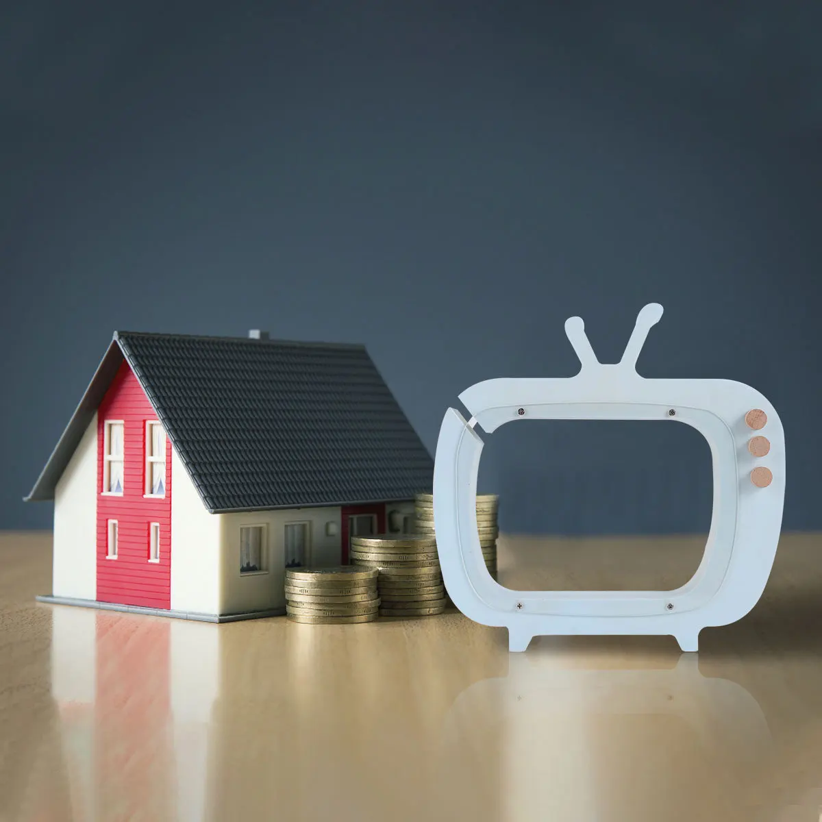 

Wooden Shape Saving Pot Blue Nordic Style Decorative Coin Storage Jar Kids Gift Photography Props Ornament Box