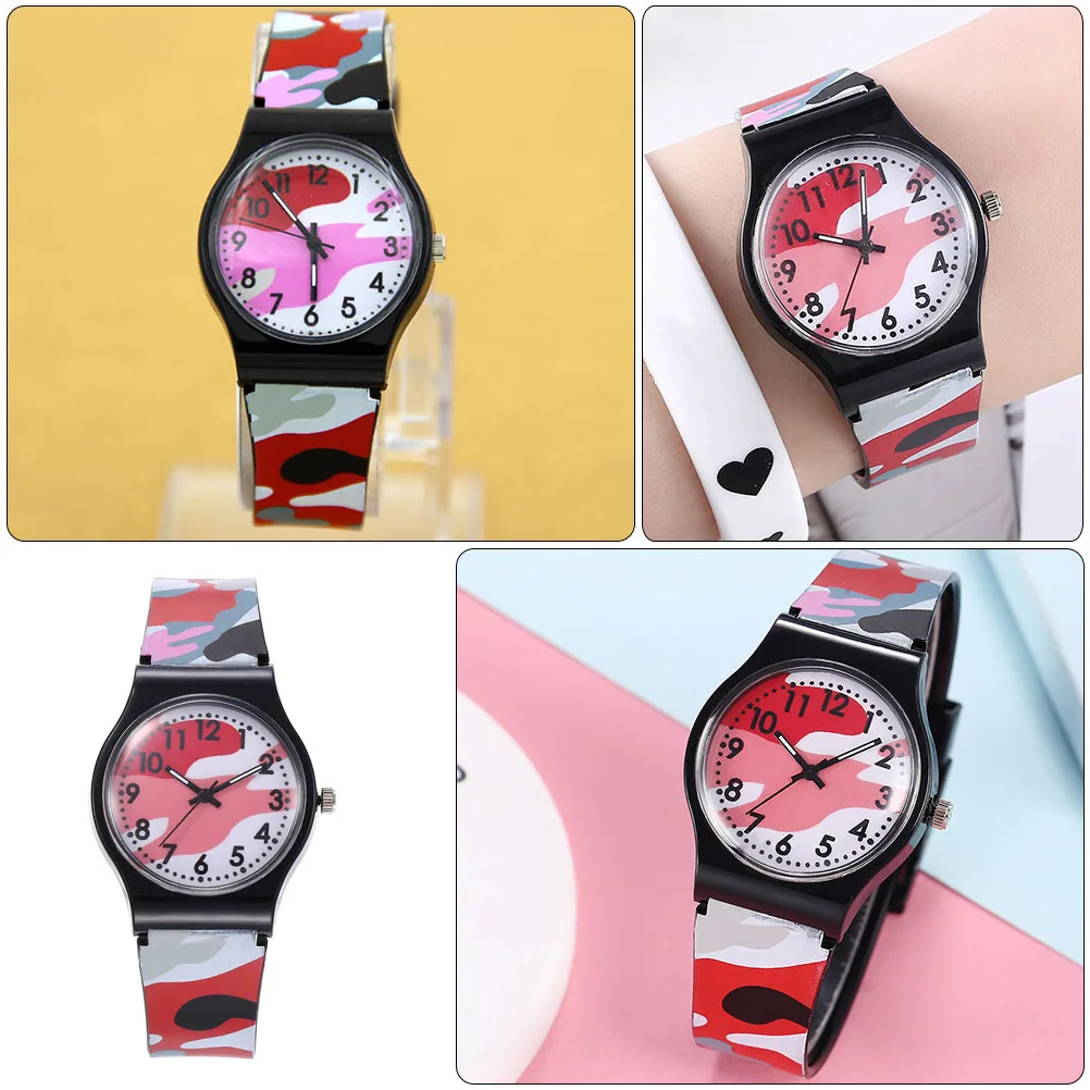Orologio al quarzo mimetico da 1 pezzo, durevole, impermeabile, regolabile, stile cool per la scuola e l'aperto